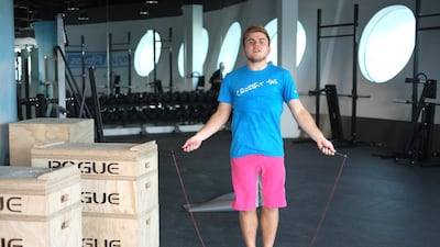 Fraser Knox, 19, has lost 20 kilograms since working out at Vogue Fitness on Yas Island. Delores Johnson / The National