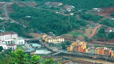 Construction in Lavasa, near the western Maharastrian city of Pune. Lavasa Corporation Limited / AFP