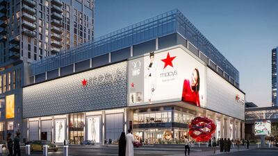 Macy's will be one of the tenants at Al Maryah Central mall. Above, an illustration of the Macy's outlet. Courtesy Gulf Related