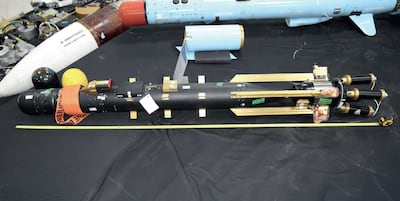 New and advanced weapons possessed by the Houthis. Photo: Conflict Armament Research