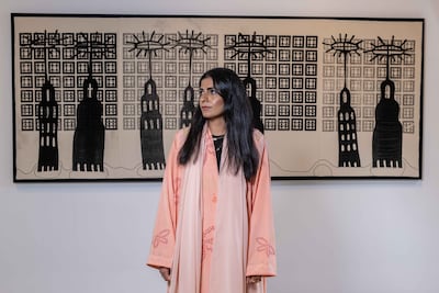 Repetition is a key device in Al Hashemi’s practice, reflecting the routines and rhythms of contemporary urban life. Ryan Lim for The National