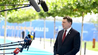 President of Latvia Raimonds Vejonis. EPA