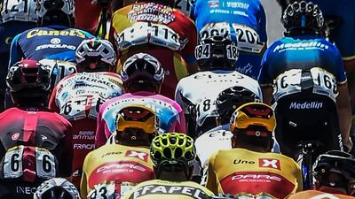 Riders during Stage 2 of the Tour Colombia on Wednesday, February 12. AFP