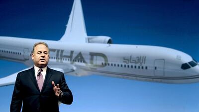 James Hogan, the chief executive of Etihad, said liberalisation would align with the EC’s commitment to adopt policies which create investment, employment and economic confidence. Kamran Jebreili / AP Photo