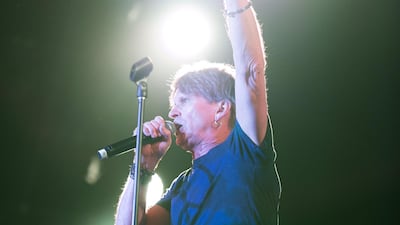 Former Survivor frontman Dave Bickler sings the classic Eye of the Tiger at the top of at Jebel Jais, Ras Al Khaimah