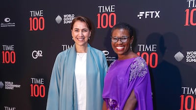 Mariam Almheiri, UAE Minister of Climate Change and Environment, with Mayor Yvonne Aki-Sawyerr.