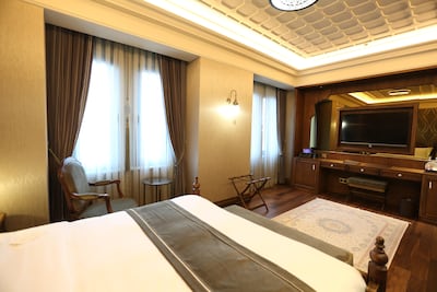 A deluxe room at the Ajwa Hotel Sultanamet. Ajwa Hotels