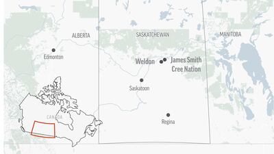 The attacks were at several locations, including the James Smith Cree Nation, an indigenous community, and Weldon in Saskatchewan. AP