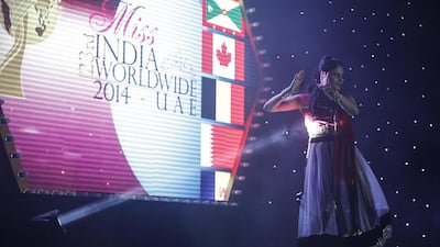 Harpreet Kaurfrom Beligium performs in the talent leg of the competition.