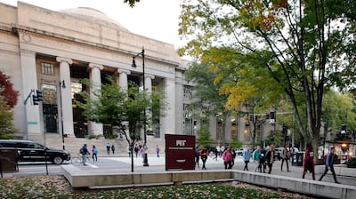 Students at the Massachusetts Institute of Technology campus in Cambridge, Massachusetts, in 2015. AP