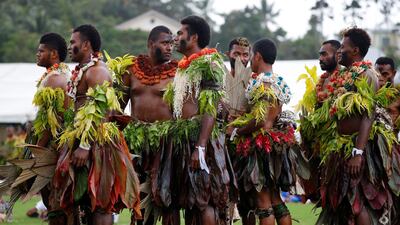 Men in traditional garb. Reuters