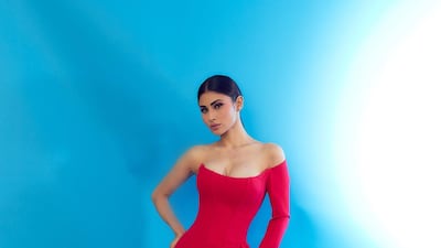 Actress Mouni Roy in a dress by Gaby Charbachy. Photo: Instagram / imouniroy