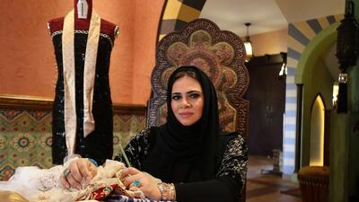 The Emirati designer Lamya Abedin, founder of the Queen of Spades couture line, is attracting customers from France to the United States as she aims to make variations on the traditional Arabian Gulf abaya a must-have in every woman’s wardrobe worldwide. Pawan Singh / The National