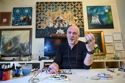 Turkey's micro artist Hasan Kale in Istanbul