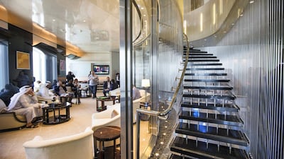 The Lounge will be serviced by the Armani Hotel, located within the Burj Khalifa, and will feature live music, as well as a selection of beverages and canapes, high tea, sundowners and a dinner menu. Photo: Leslie Pableo for The National