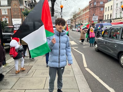 British-Palestinian Zino Masoud said he wants Gaza to be discussed in his school. Photo: The National