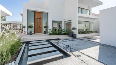 White is the prominent colour throughout.