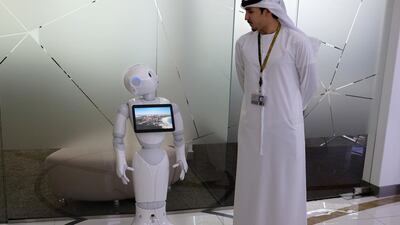 Pepper was one of the exciting ideas showcased by Etihad Aviation Group as part of Innovation Week. Delores Johnson / The National