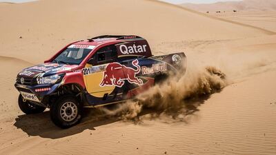 Nasser Saleh Al Attiyah continues his remarkable run of form at the Abu Dhabi Desert Challenge on April 4, 2017. Photo courtesy Abu Dhabi Desert Challenge