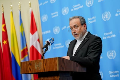 Iranian Foreign Minister Abbas Araghchi at the UN General Assembly in New York. Bloomberg