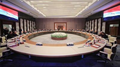 Egyptian authorities hold talks with Palestinian factions in Cairo to select a technical committee for Gaza. EPA