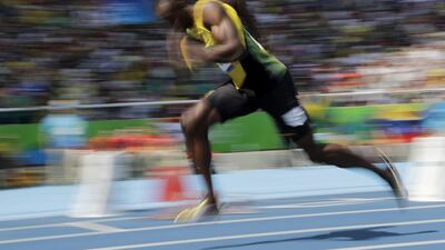 Jamaica’s Usain Bolt competes in a men’s 200-meter heat during the athletics competitions of the 2016 Summer Olympics at the Olympic Stadium in Rio de Janeiro, Brazil, Tuesday, Aug. 16, 2016. (AP Photo/Charlie Riedel)