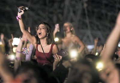 The second evening of after-race entertainment by The Weeknd at the du Arena. Victor Besa / The National