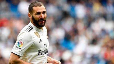 Real Madrid's French forward Karim Benzema during the match. AFP