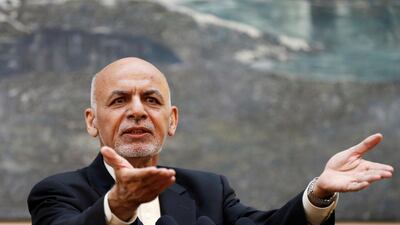 Afghan President Ashraf Ghani speaks during a news conference in Kabul. Reuters