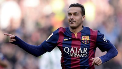 Pedro Rodriguez scored in the second minute on Saturday night before Barcelona added four more in the second half. Josep Lago / AFP