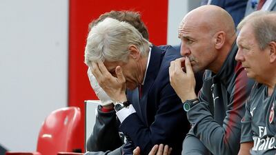 Arsenal manager Arsene Wenger is under severe pressure following his side's abject display in the defeat to Liverpool. Carl Recine / Reuters