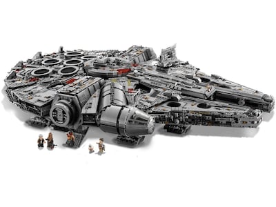 Containing 7,541 pieces, the Ultimate Collector Series Millennium Falcon was the largest Lego set ever released when it launched in 2017. Photo: The Lego Group