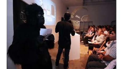 The Brown Monkeys graphic designers present their work at Pecha Kucha.