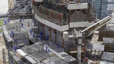 The Lilian Tower under construction in Business Bay. Antonie Robertson / The National