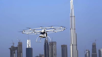 The current prototype version has a maximum flight time of approximately 30 minutes at a cruise speed of 50 km/h, and a maximum airspeed of 100 km/h. Courtesy Dubai Media Office