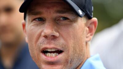 David Warner's neck is stiff, the Australia opener has said. Saeed Khan / AFP