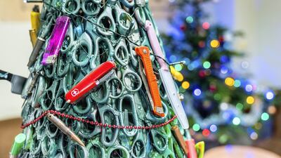 The tree took about a month to build. Courtesy of Martynas Jaugelavicius, Lithuanian Airports