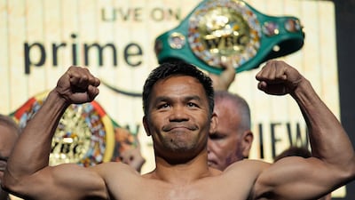 Manny Pacquiao drew his comeback bout against Mario Barrios in July. AP