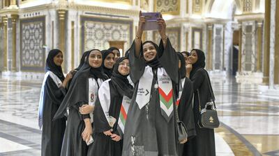 The convoy of 28 pupils, two boys and two girls from each emirate, were chosen from out of 200 hopefuls to take part in the enlightening trip.