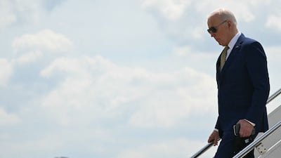 It's been a forgettable few days for US President Joe Biden, seen stepping off Air Force One in Delaware earlier in the week. AFP