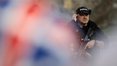 Security patrol ahead of the Royal wedding. AP Photo