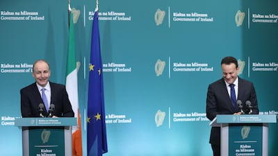 'Today is a good day,' said Irish Prime Minister Micheal Martin, left. PA