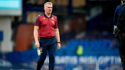 Aston Villa head coach Dean Smith. AFP