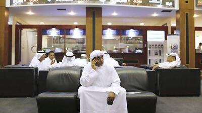 The Dubai Financial Market General Index slipped 2.25 per cent to 2,345.47, breaking a three-day streak of gains. Ahmed Jadallah / Reuters