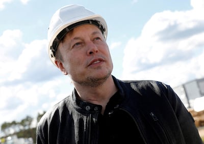 Tesla chief executive Elon Musk visits the construction site of Tesla's gigafactory in Gruenheide, Germany. Reuters