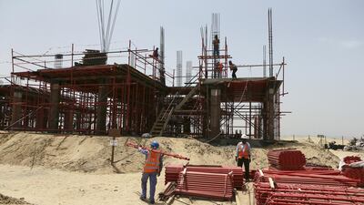 Ongoing construction of the golf villas that will be a part of Al Zorah. Sarah Dea / The National