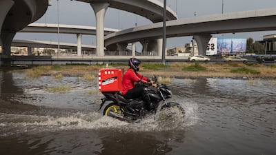 Rain in Dubai caused minor flooding along Sheikh Zayed Road