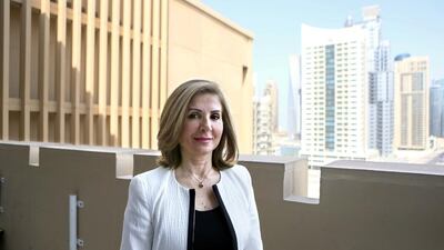 Hala Haidar pictured during the The Power Women of Arabia Debate at The Address Dubai Marina. Sarah Dea / The National