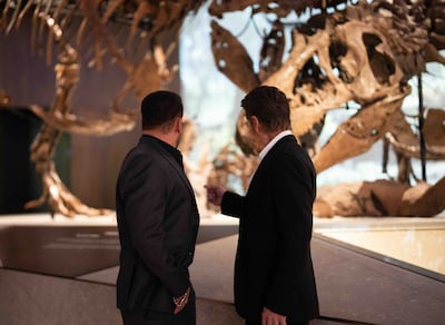 The Bollywood Khans tour the Natural History Museum Abu Dhabi. Photo: DCT Abu Dhabi