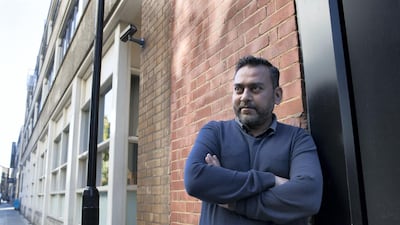 Kashyap Shah, the co-founder of MoneyMall outside his office in London. Stephen Lock / The National